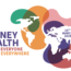 logo du world kidney day 2019 Map monde avec les reins de différentes couleurs stylisés sur chaque continent