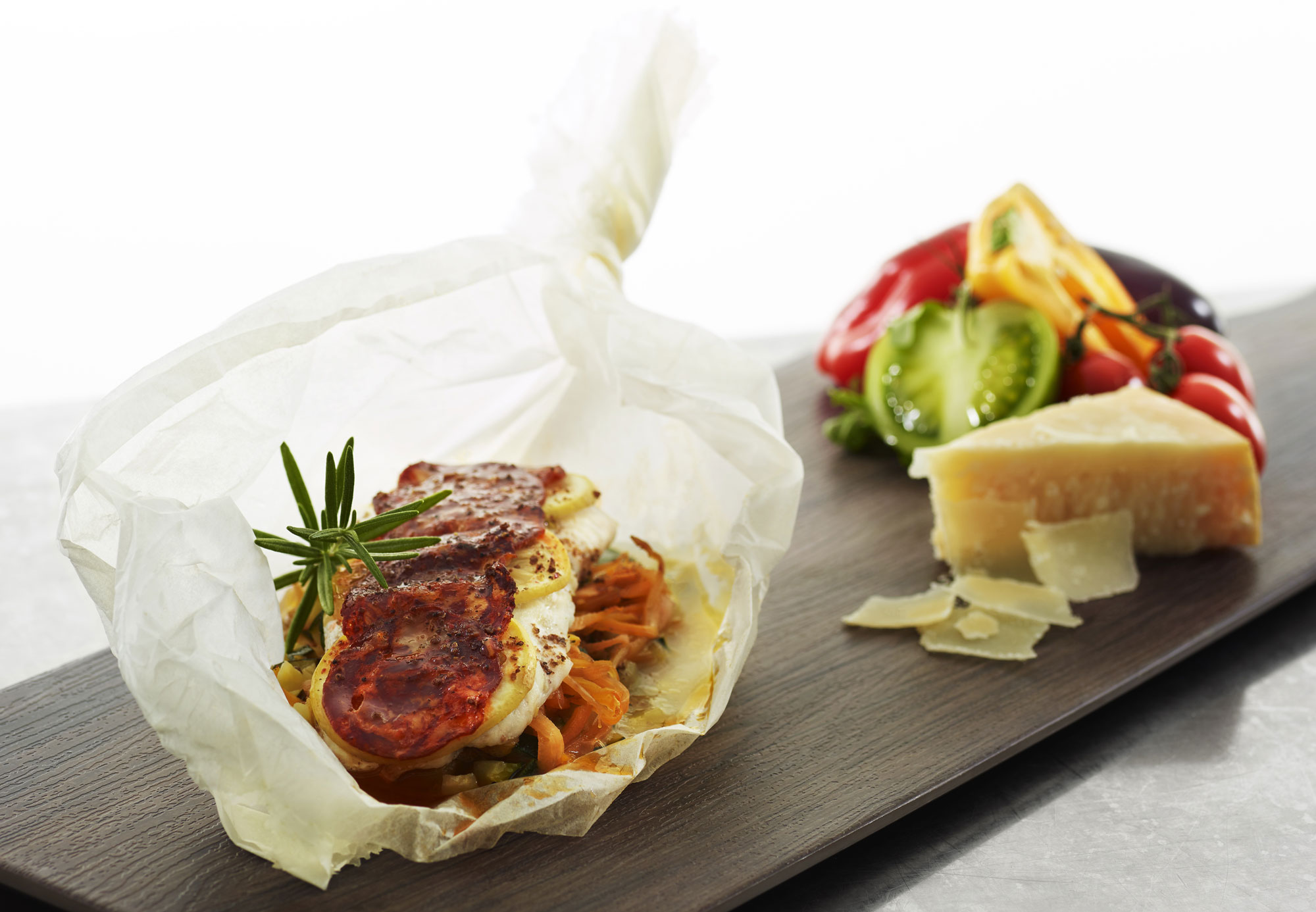 Dos De Cabillaud Au Chorizo En Papillote