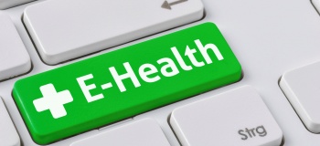 clavier avec une touche verte e-health